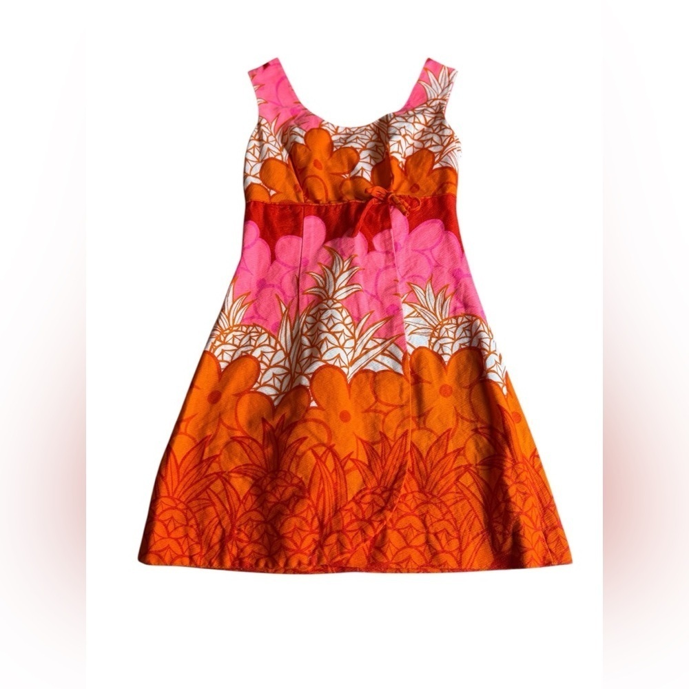 Vintage 1960s Hawaiian mini dress, size 6 (XS)